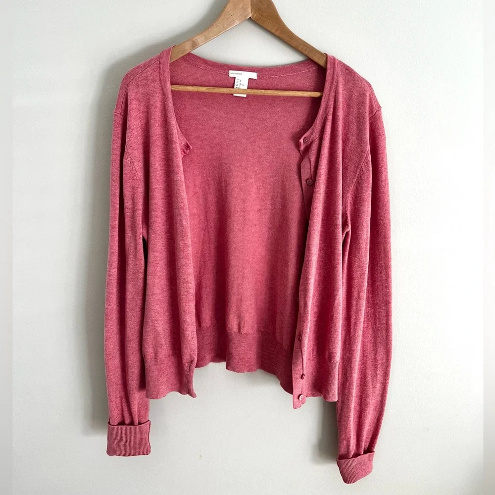 H&M Basic pink cardigan size M